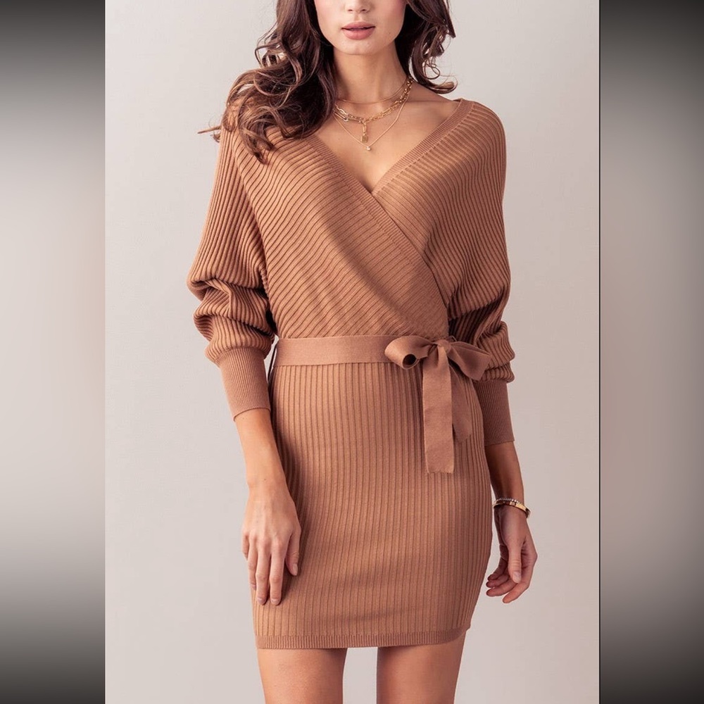 Tan Sweater Dress